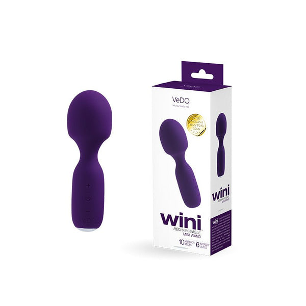 Vedo Wini Rechargeable Mini Wand Deep Purple - Royal Sins