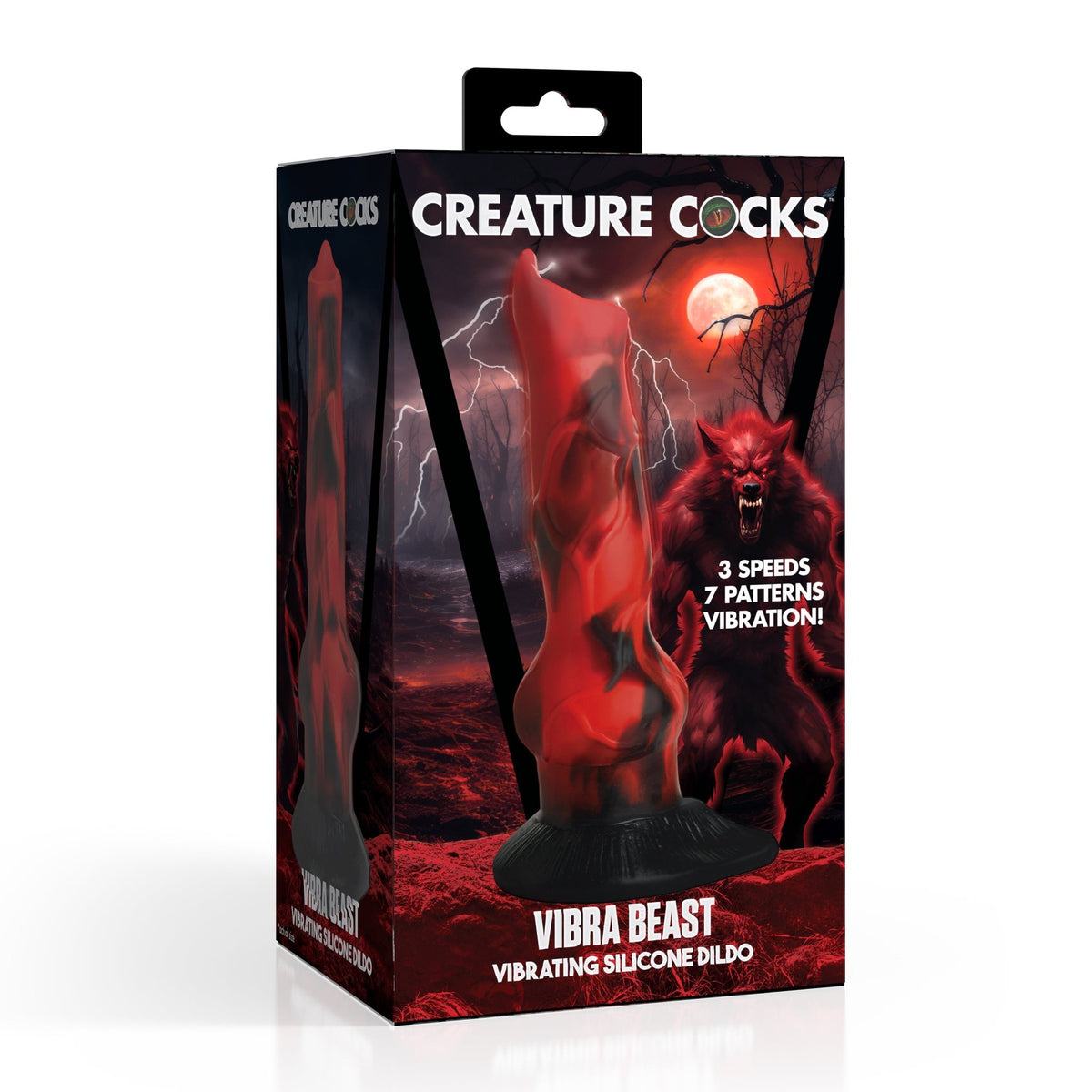 Vibra Beast Vibrating Silicone Dildo - Royal Sins