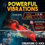 Vibra Beast Vibrating Silicone Dildo - Royal Sins