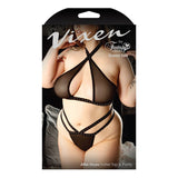 Vixen After Hours Studded Halter Top & Panty Black Queen - Royal Sins