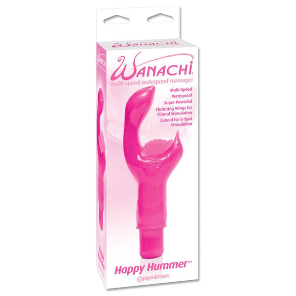 Wanachi Happy Hummer Multi - Speed Waterproof Massager Dual Stimulator Pink - Royal Sins
