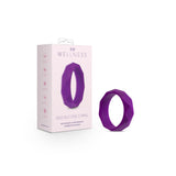 Wellness Geo Silicone Cockring Purple - Royal Sins