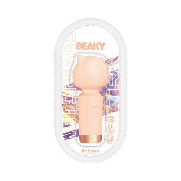 Wet Dreams Beaky Horned Mini Vibe Multi - Speed Silicone Peach - Royal Sins