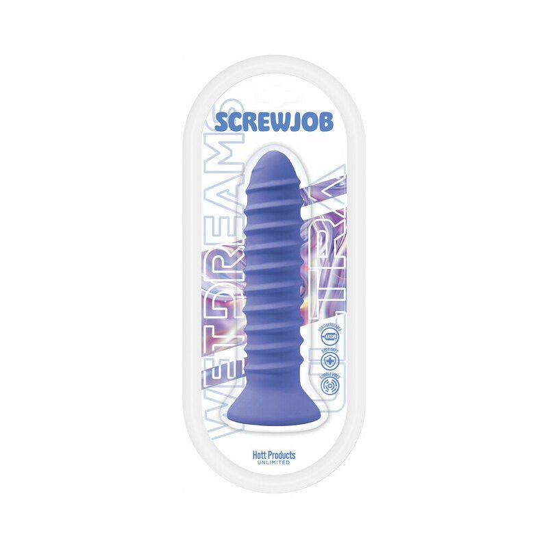 Wet Dreams Screwjob Screw Shape Vibe Multi - Speed Function Silicone Lavender - Royal Sins