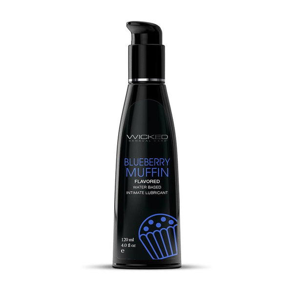 Wicked Aqua Blueberry Muffin Water - Based Lubricant 4 oz. - Royal Sins