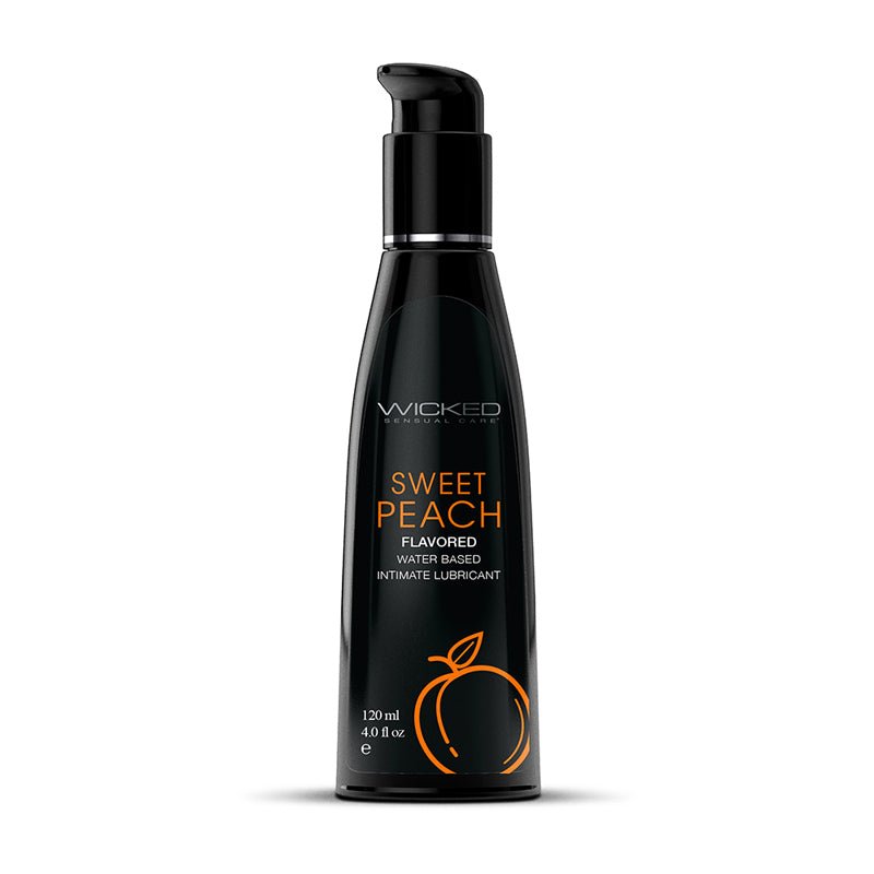 Wicked Aqua Sweet Peach Water - Based Lubricant 4 oz. - Royal Sins