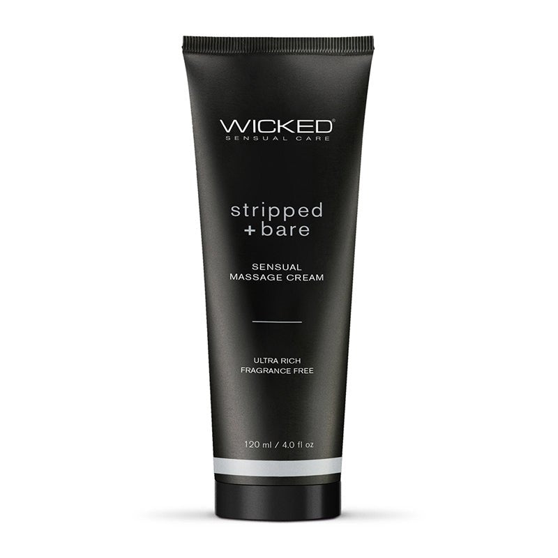 Wicked Stripped + Bare Unscented Sensual Massage Cream 4 oz. - Royal Sins
