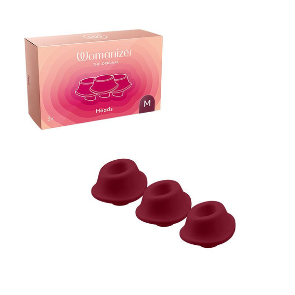 Womanizer 3 - Pack Type A Replacement Stimulation Heads Bordeaux M - Royal Sins