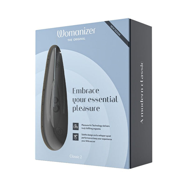 Womanizer Classic 2 Rechargeable Silicone Pleasure Air Clitoral Stimulator Black - Royal Sins