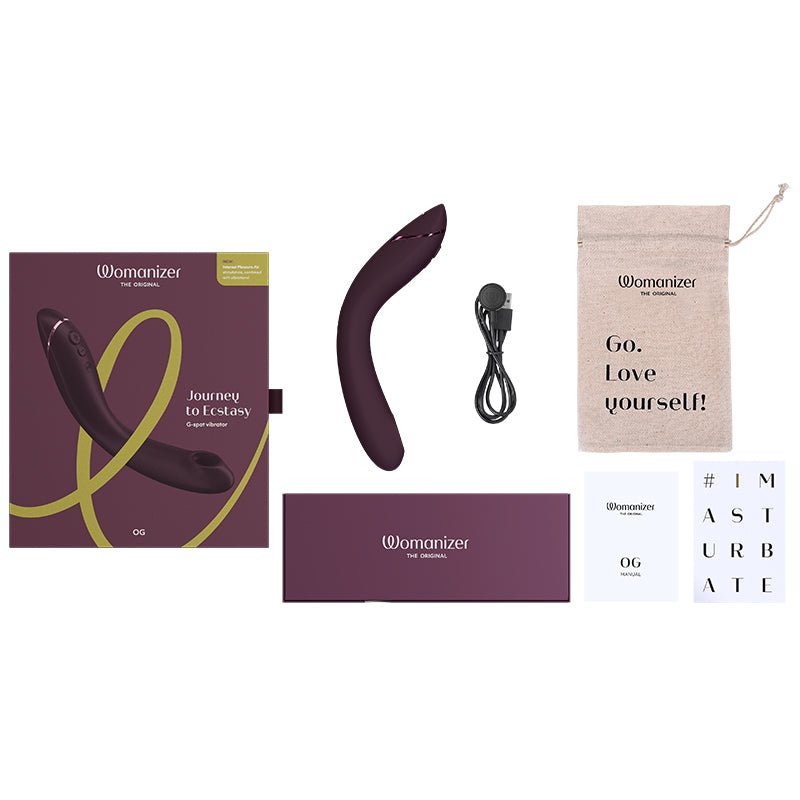 Womanizer OG Rechargeable G - Spot Pleasure Air Stimulator Aubergine - Royal Sins