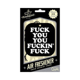 Wood Rocket Air Freshener Fuck You You Fucking Fuck - Royal Sins