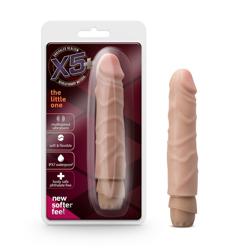 X5 Plus The Little One Realistic 6.75 in. Vibrating Dildo Beige - Royal Sins