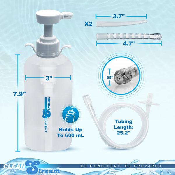 XL Enema Bottle with 3 Attachements - Royal Sins