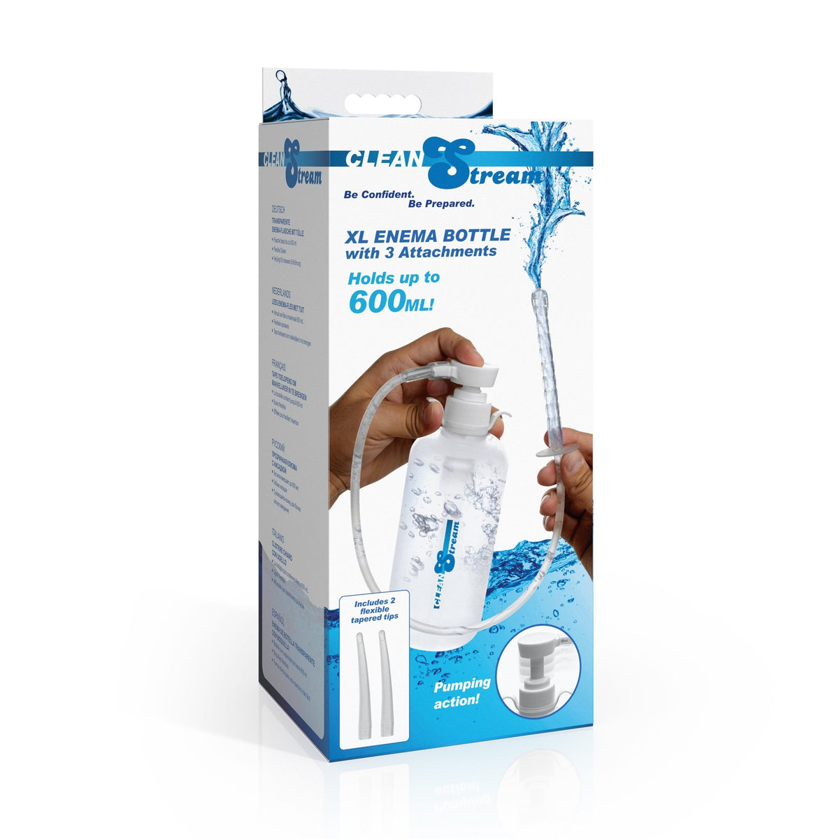 XL Enema Bottle with 3 Attachements - Royal Sins