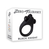 Zero Tolerance Black Knight Vibrating Cockring Black - Royal Sins
