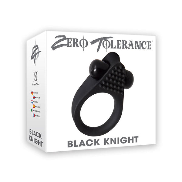 Zero Tolerance Black Knight Vibrating Cockring Black - Royal Sins
