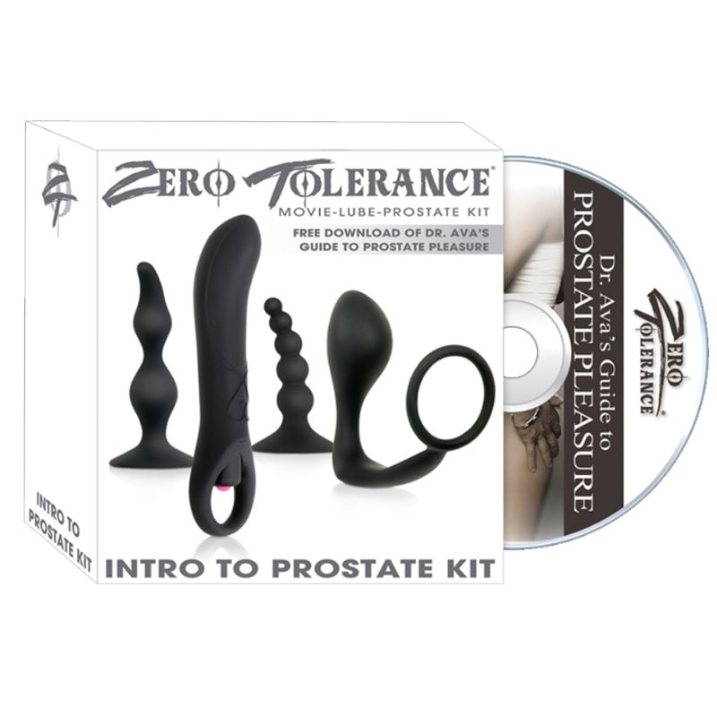 Zero Tolerance Intro To Prostate Kit 4 - Piece Anal Play Set With DVD - Royal Sins