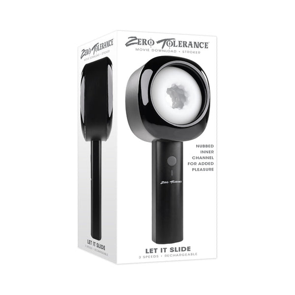 Zero Tolerance Let It Slide Rechargeable Stroker Black - Royal Sins
