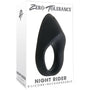 Zero Tolerance Night Rider Rechargeable Vibrating Silicone Cockring Black - Royal Sins