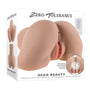 Zero Tolerance Rear Beauty Rechargeable Remote Controlled Vibrating Sucking Dual Entry Masturbator TPE Light - Royal Sins