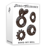 Zero Tolerance Ring My Bell 4 - Piece Cockring Set Black - Royal Sins