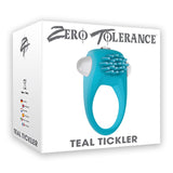 Zero Tolerance Teal Tickler Single - Speed Vibrating Silicone Cockring Teal - Royal Sins