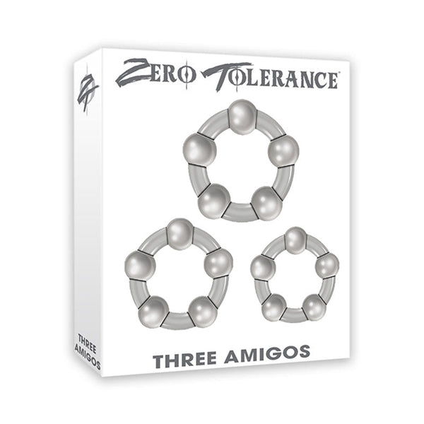 Zero Tolerance Three Amigos 3 - Piece Cockring Set Clear - Royal Sins