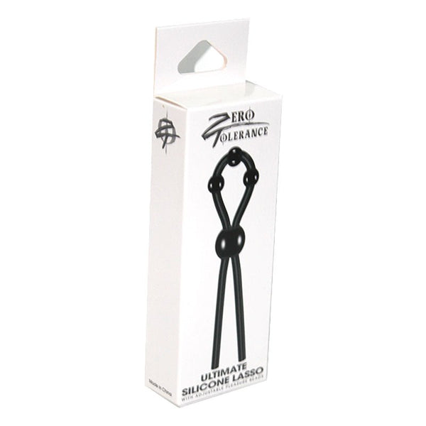 Zero Tolerance Ultimate Silicone Lasso Adjustable Cockring Black - Royal Sins